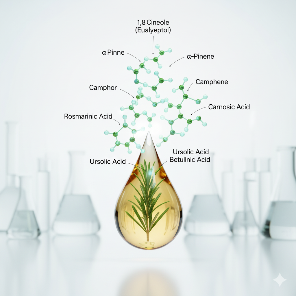 The ingredients in rosemary Oil