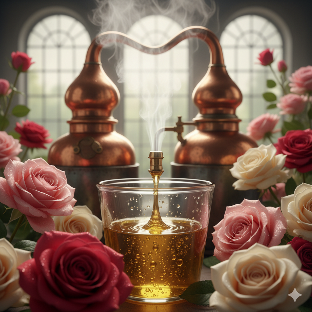This is how the rose oil extracted